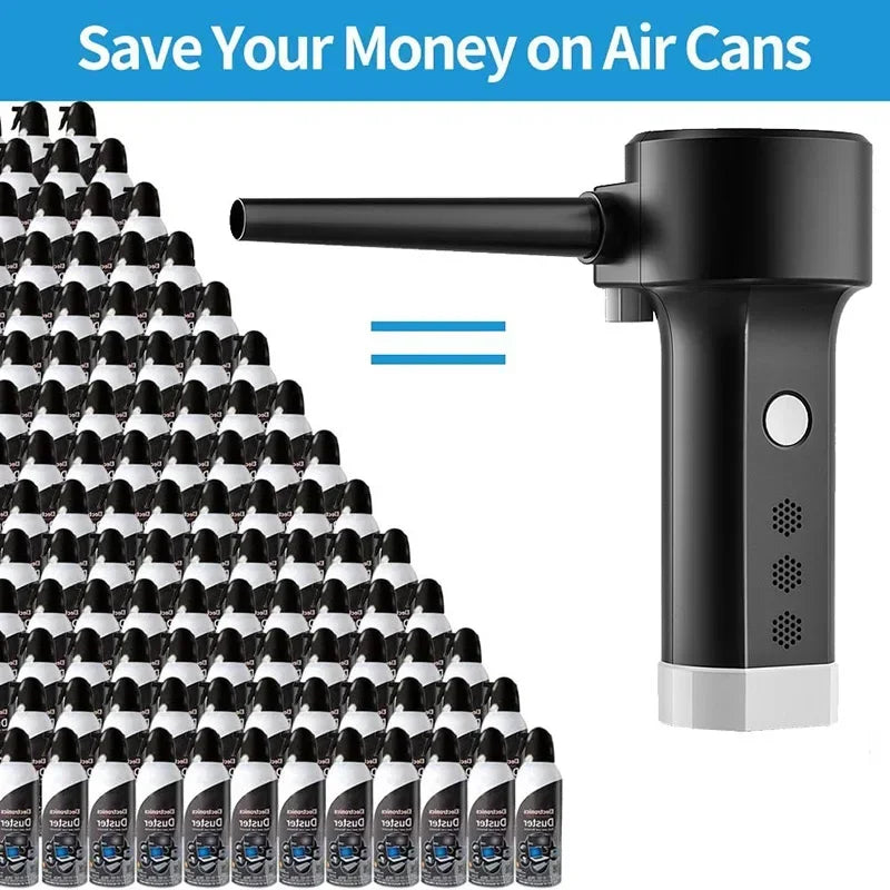 Rechargeable Electric Air Duster - Cordless Compressed Air Blower for Dust Cleaning, Ideal for Laptops and Computers