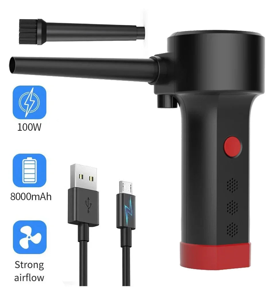 Rechargeable Electric Air Duster - Cordless Compressed Air Blower for Dust Cleaning, Ideal for Laptops and Computers