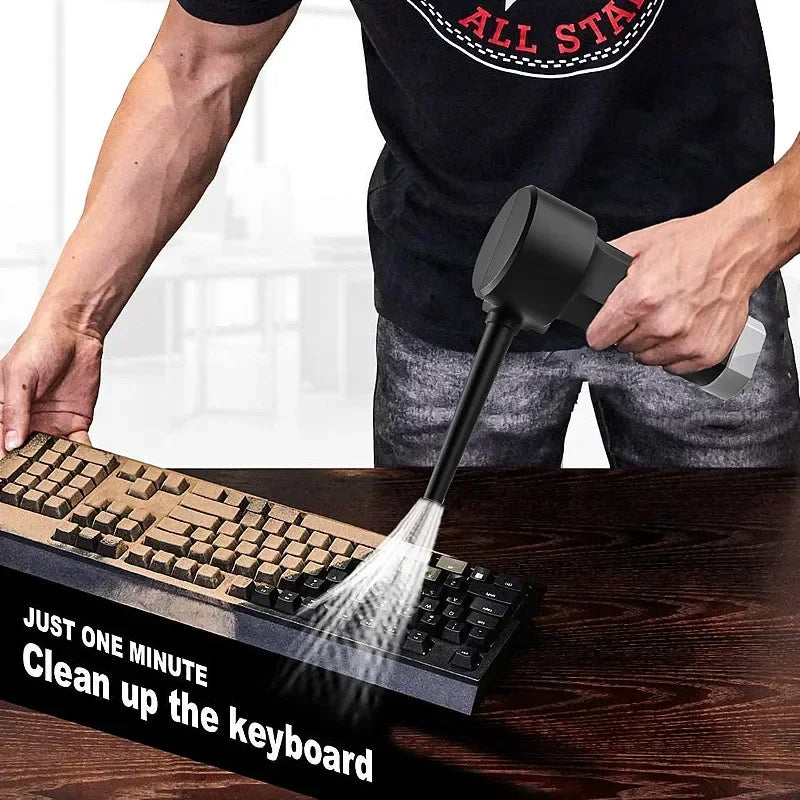 Rechargeable Electric Air Duster - Cordless Compressed Air Blower for Dust Cleaning, Ideal for Laptops and Computers