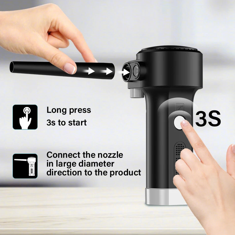 Rechargeable Electric Air Duster - Cordless Compressed Air Blower for Dust Cleaning, Ideal for Laptops and Computers