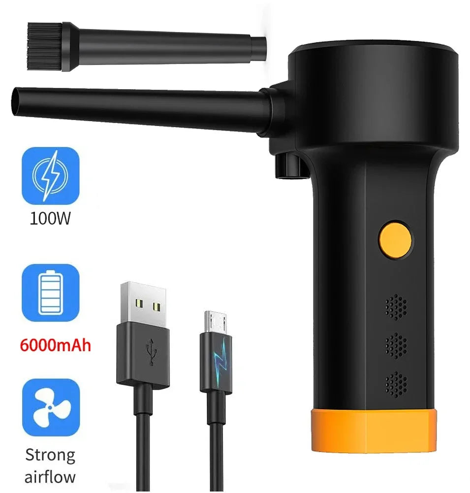 Rechargeable Electric Air Duster - Cordless Compressed Air Blower for Dust Cleaning, Ideal for Laptops and Computers
